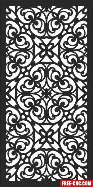Wall decorative door screen pattern door screen - Download free dxf for cnc plasma cutting