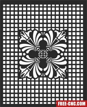 Wall door pattern - Free dxf for laser cutting and plasma