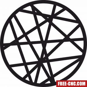 Decorative mandala art wall decor - Free dxf files ready to cut