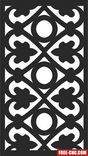 Pattern decorative wall decorative screen - Free dxf files ready to cut