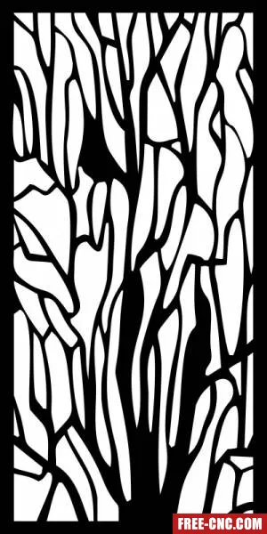 Decorative panel wall separator door pattern - free dxf download