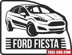 Ford fiesta car logo - Free dxf for laser cutting and plasma