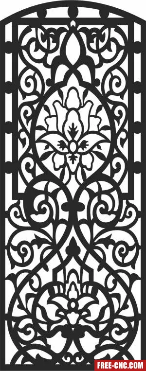 Decorative panel door wall screen pattern - Download free dxf for cnc plasma cutting Decorative panel door wall screen pattern - Download free dxf for cnc plasma cutting