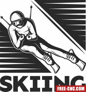 Skiing clipart - Free dxf download