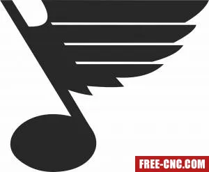 St louis blues ice hockey nhl team logo - Free dxf files ready to cut