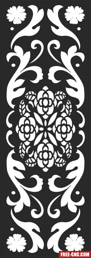 Door decorative wall screen - Free dxf files ready to cut