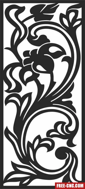 Door decorative door pattern - Free dxf files ready to cut