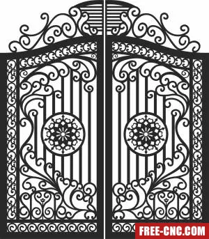 Door wall pattern decorative - Download free dxf for cnc plasma cutting