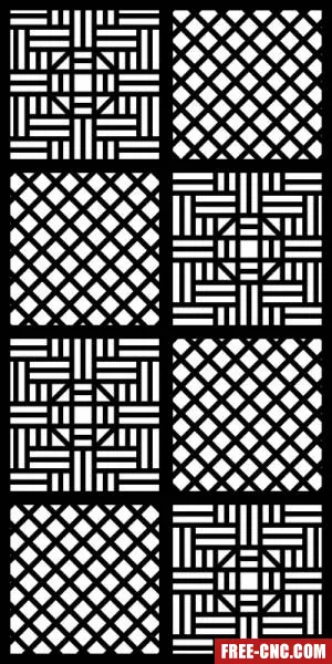 Decorative panels for doors wall screen pattern - free dxf download