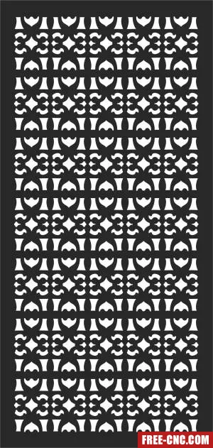 Wall decorative wall screen wall door pattern - Free dxf for laser cutting and plasma