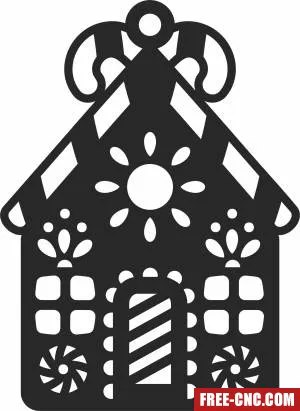 Christmas gingerbread house - Free dxf for laser cutting and plasma