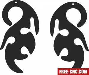 Earrings pendants art - Download free dxf for cnc plasma cutting