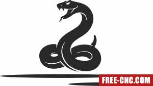 Snake serpent clipart - Free dxf for laser cutting and plasma