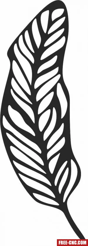 Feather decor sign - Free dxf download