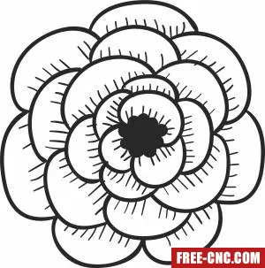 Decorative flower art - Free dxf files ready to cut