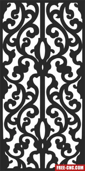 Decorative panels for doors wall screen pattern - free dxf download