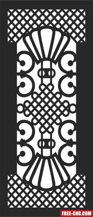 Decorative screen pattern screen door decorative door - Download free dxf for cnc plasma cutting