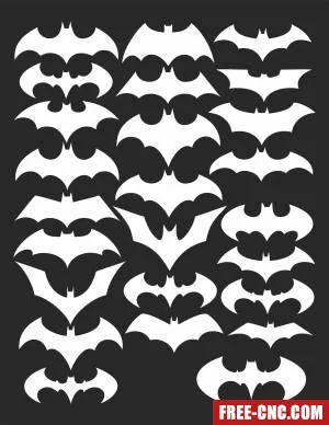 Batman clipart panel bat - Download free dxf for cnc plasma cutting