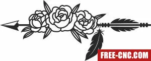 Floral arrow clipart - Download free dxf for cnc plasma cutting