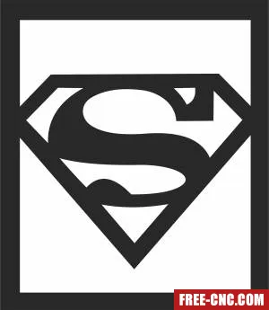 Superman logo - Free dxf files ready to cut