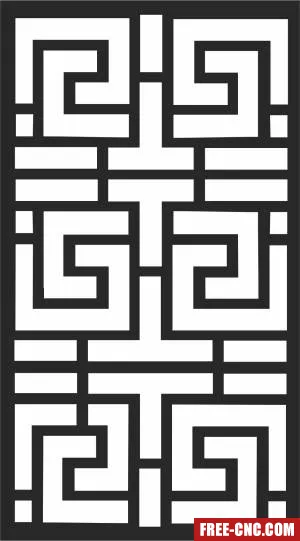 Decorative wall screen decorative door decorative - Free dxf for laser cutting and plasma