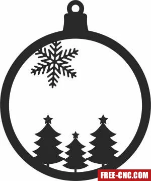 Flakes tree christmas ornaments - Free dxf for laser cutting and plasma