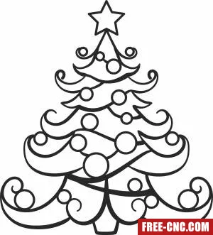 Christmas tree decor - Free dxf for laser cutting and plasma