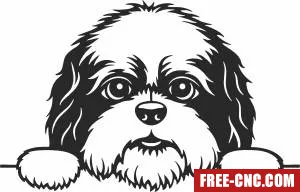 Shih tzu puppie clipart - Download free dxf for cnc plasma cutting