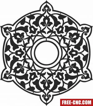 Mandala wall pattern decor cliparts - Free dxf files ready to cut