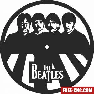 The beatles wall clock - Free dxf files ready to cut