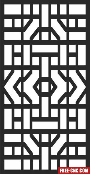 Pattern wall decorative door pattern wall - Free dxf for laser cutting and plasma