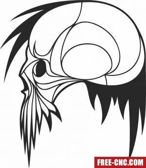 Vector skull cliparts - Download free dxf for cnc plasma cutting