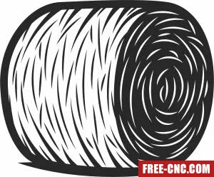 Hay bale cliparts - Free dxf for laser cutting and plasma