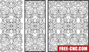 Screen wall pattern door decorative - Free dxf files ready to cut