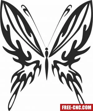 Butterfly art - Download free dxf for cnc plasma cutting