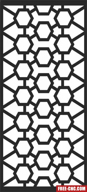 Pattern screen pattern decorative door wall door - Free dxf files ready to cut