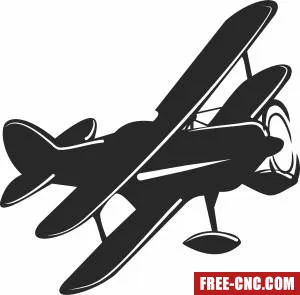 Airplane flying clipart - Free dxf download