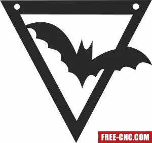 Bat halloween wall art - Download free dxf for cnc plasma cutting