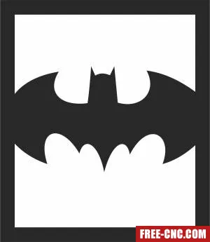 Comics batman logo - Free dxf download