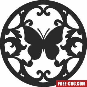 Decorative butterfly wall sign - Download free dxf for cnc plasma cutting