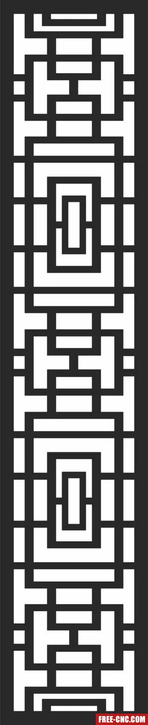 Decorative screen decorative door screen wall door - Free dxf files ready to cut