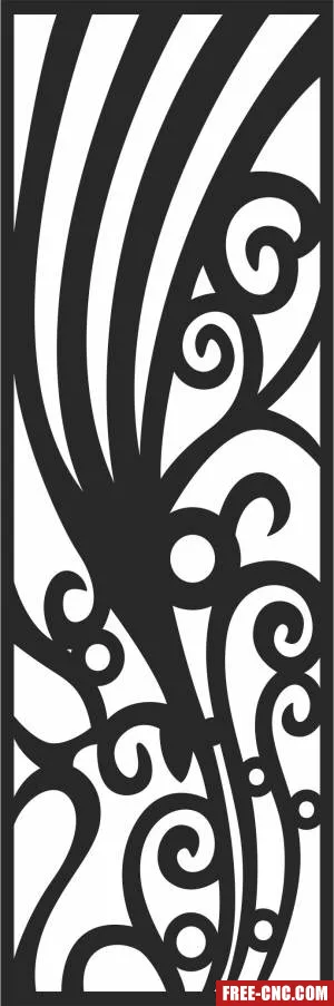 Door screen door wall - Free dxf for laser cutting and plasma