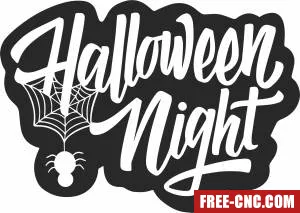 Happy halloween night clipart - Free dxf files ready to cut