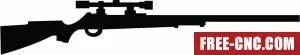 Rifle sniper silhouette - free dxf download