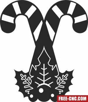 Sugar cane plant christmas decor - Download free dxf for cnc plasma cutting
