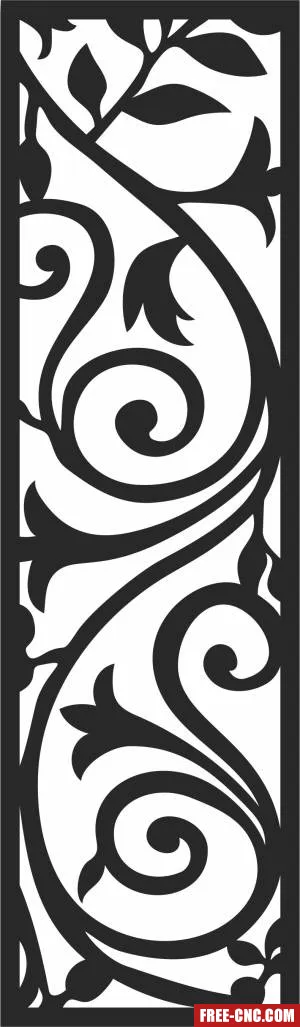 Door wall screen door pattern wall - Free dxf for laser cutting and plasma