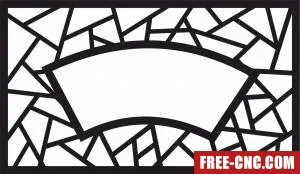 Decorative frame screen pattern partition - Free dxf download