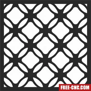 Pattern door screen - Free dxf for laser cutting and plasma