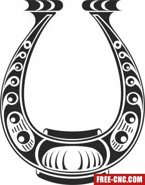 Horseshoe wall sign - Free dxf download