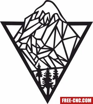 Mountain scene wall decor - Download free dxf for cnc plasma cutting